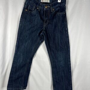 Levis 511 Slim Fit Jeans Boys 6Reg Dark‎ Wash Blue Denim Kids Adjustable